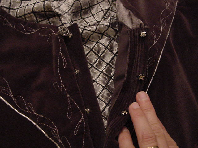 Close up of front closure