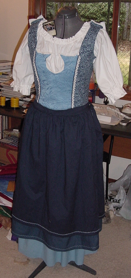 Bodice partially finished