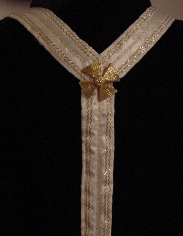White Wool belt on black background